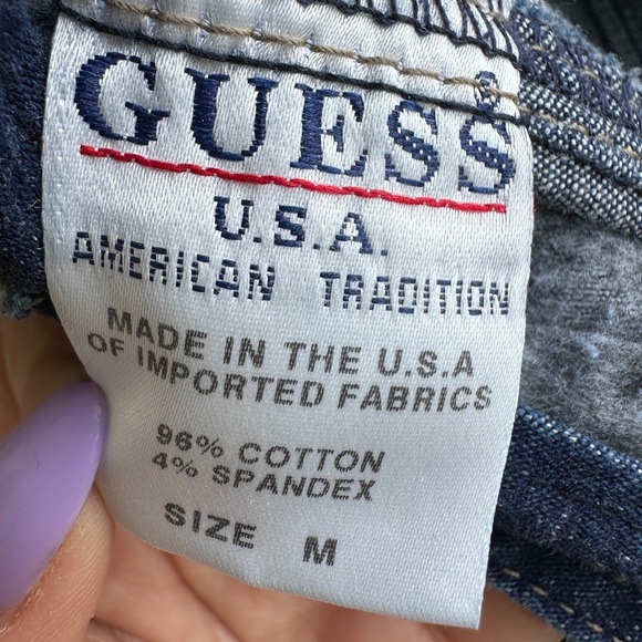 GUESS Vintage Y2K Stretch Denim Wide Leg Belted Button Up Jumpsuit JLO Medium - Picture 14 of 15